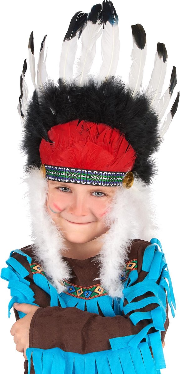 NINGBO PARTY SUPPLIES - Indianen hoofdtooi voor kinderen - Hoeden > Tooien